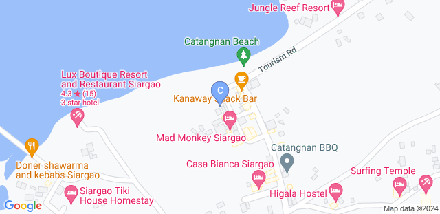 Map to Catangnan Beach Dojo